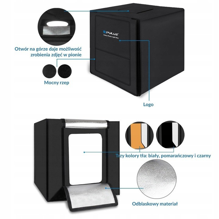 PULUZ PU5040 namiot bezcieniowy 40cm x 40cm LED