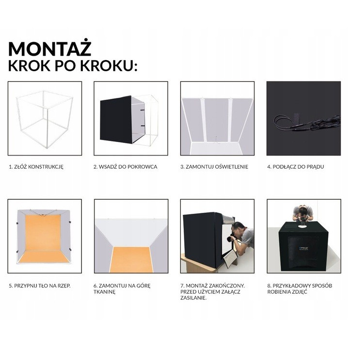 PULUZ PU5040 namiot bezcieniowy 40cm x 40cm LED
