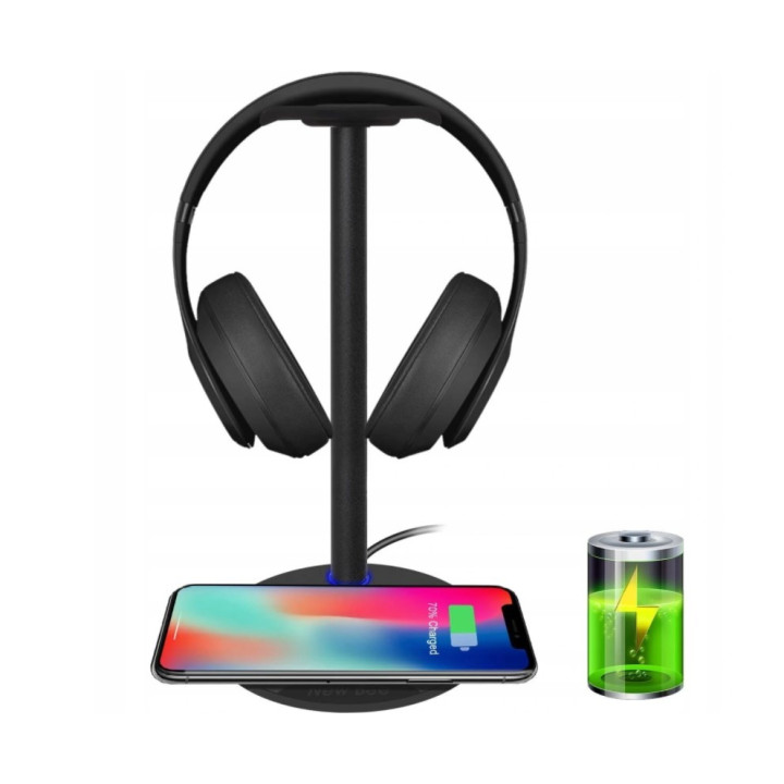 NEW BEE Z2 Stojak na sluchawki z ladowarka